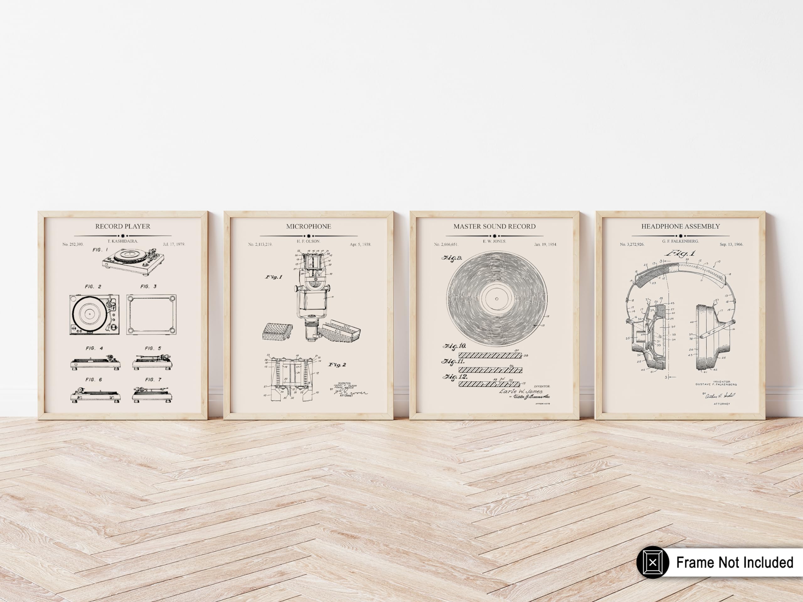 Amazon.com: Poster Master 4-Piece Music Blueprint Poster - Patent